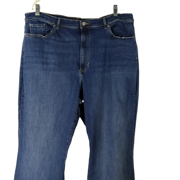 Banana Republic High Rise Flare Blue Jeans 35 Actual Measures 40W x 33L Bootcut - Picture 2 of 8